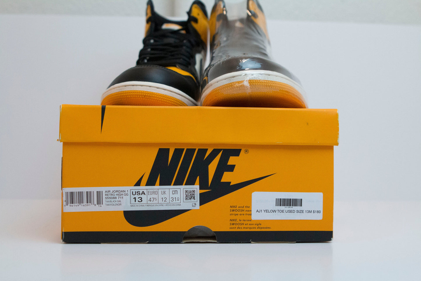AJ1 YELLOW TOE USED SIZE 13M