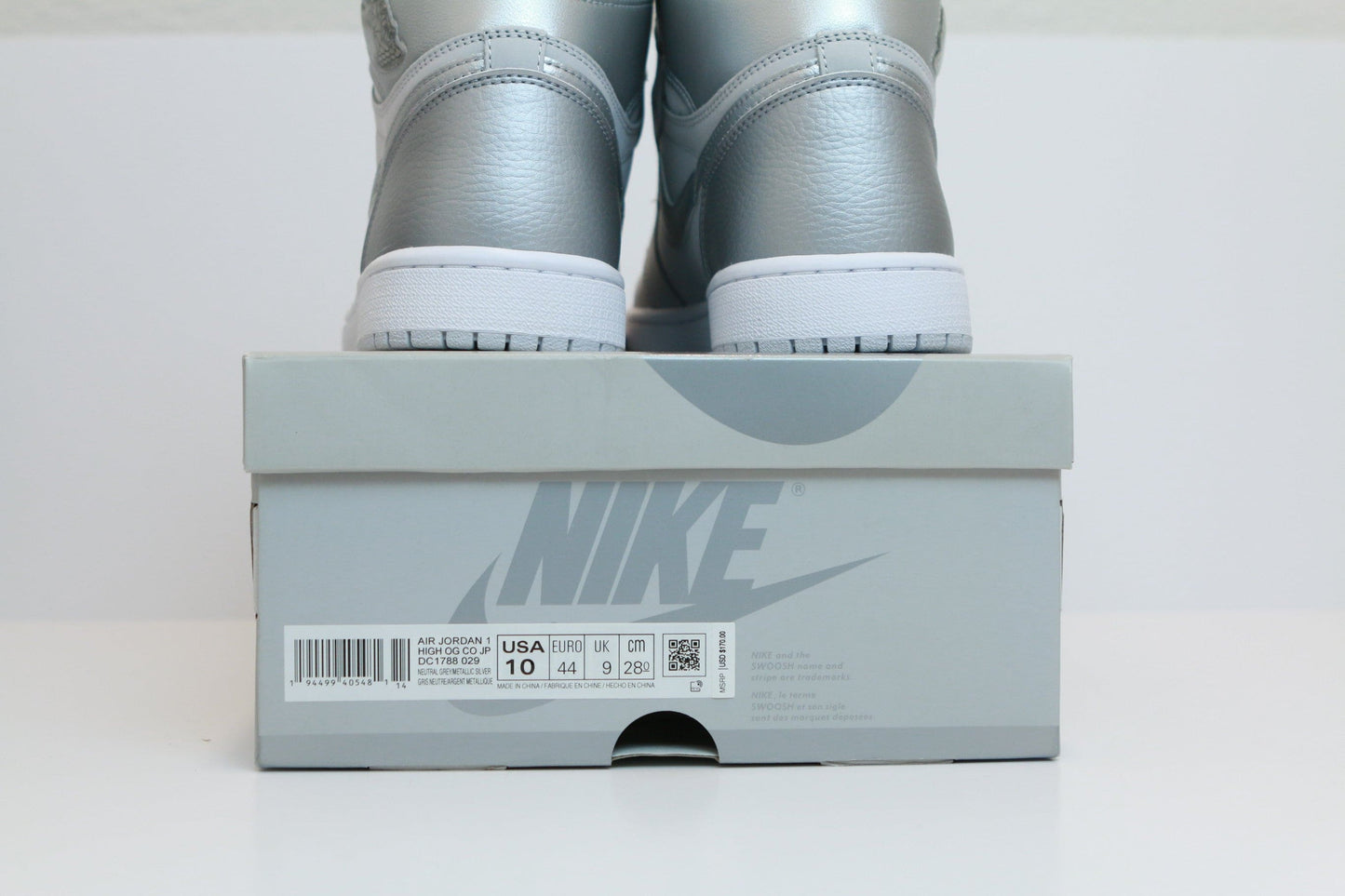 AJ1 CO.JP SILVER NEUTRAL GRAY DS SIZE 10M