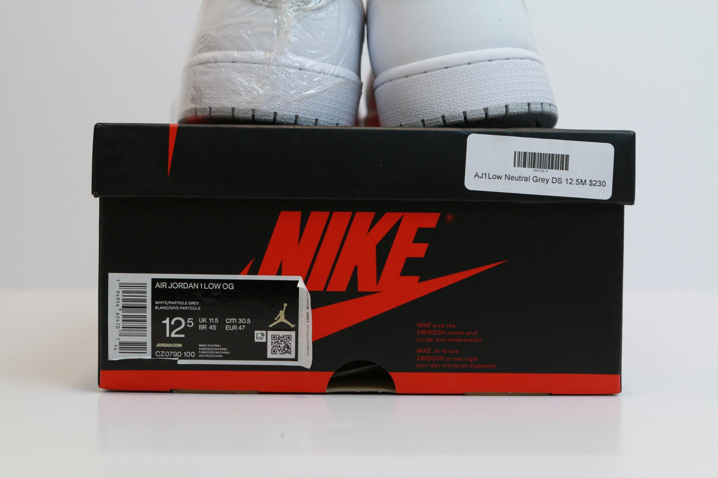 AJ1Low Neutral Grey DS 12.5M