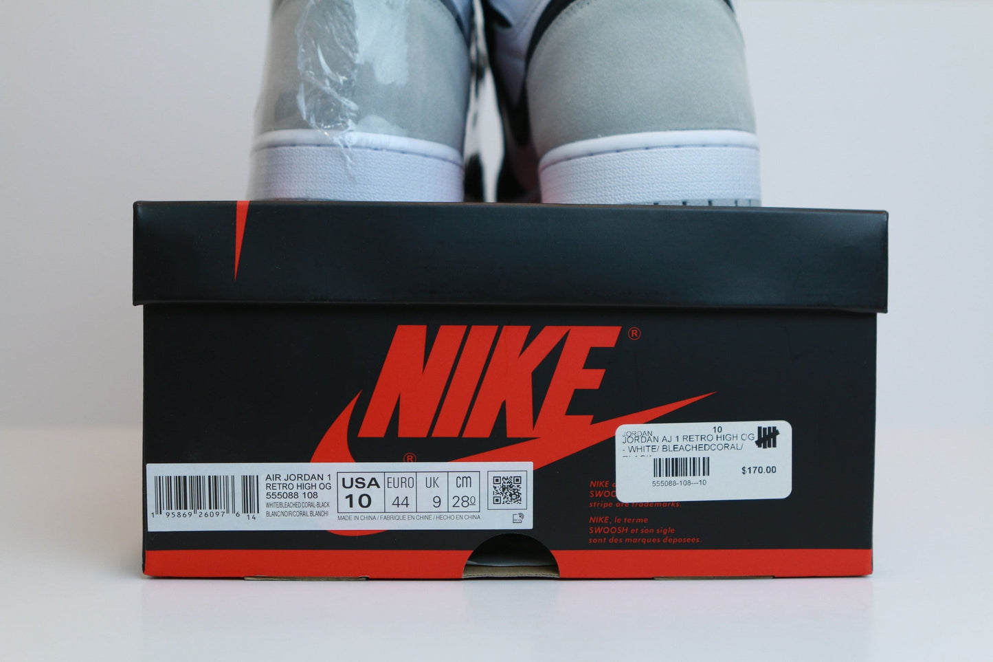 AJ1 HIGH BLEACHED CORAL DS SIZE 12M