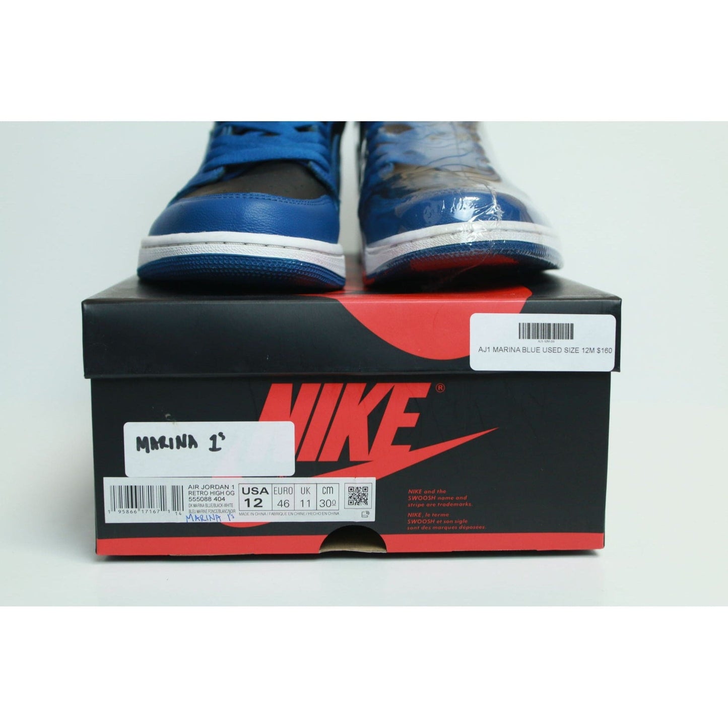 AJ1 MARINA BLUE USED SIZE 12M