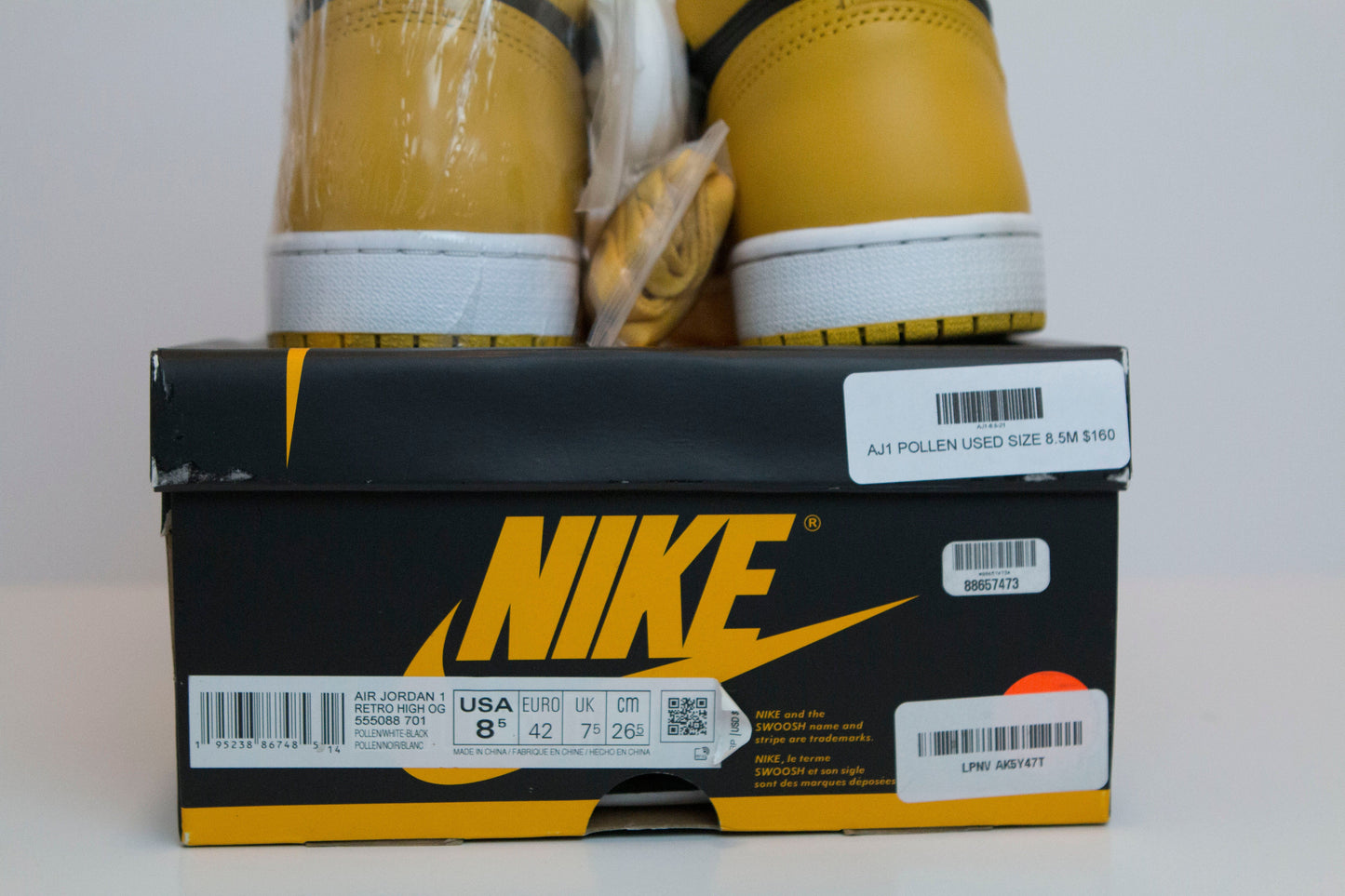 AJ1 POLLEN USED SIZE 8.5M